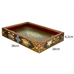 Поднос тибетский HandiCraft 8 символов счастья 36 x 26 см (25952) Лозова