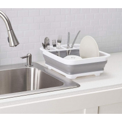 Сушилка для посуды RIAS складная силиконовая White-Gray (3_01659) Одесса