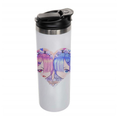 Термос Bioworld Рем / Рам Жизнь в альтернативном мире с нуля ReZero 21х11см 600мл (20741) Токмак