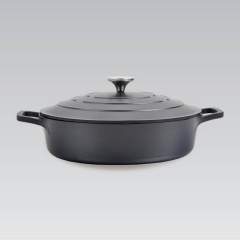 Сотейник с крышкой Maestro Shallow MR-4528-S 28 см Черный Кам'янка-Дніпровська