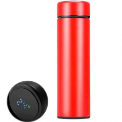 Термос OPT-TOP T-Bottle 919 с температурным сенсором и ситечком для заварки на 500 мл красный (2024486841) Березно