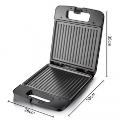 Контактный гриль электрический RAF R.516 с антипригарным покрытием 1400W Grey-Black Курінь
