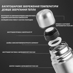 Термос Solve KT6008201 350 мл Grey Мукачево