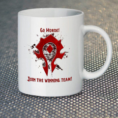 Чашка Fan Girl Орда Horde World of Warcraft New (14387) 330 мл Белый Вишневе