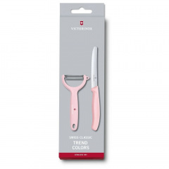 Набор из ножа и овощечистки Victorinox Swiss Classic Paring Set Светло розовый (6.7116.23L52) Суми