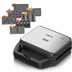 Мультимейкер электрический RAF R.552 со съемными формами 7в1 800W (3_03753) Кропива