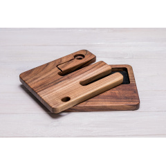 Деревянный органайзер для смартфона Apple ecoWalnut 210x170x170 мм Кропивницький
