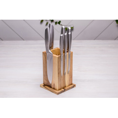 Подставка органайзер на кухню для ножей ecoWalnut 150х150х215 мм Гуляйполе