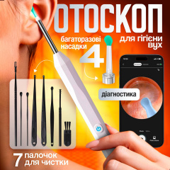 Прибор для удаления ушной серы с камерой Brillix 1296P Белый (PO-White) Ровно