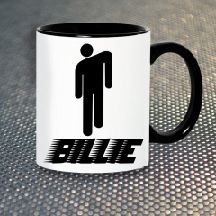 Чашка Fan Girl Человечек Билли Айлиш Billie Eilish New (14537) 330 мл Разноцветный Тернополь