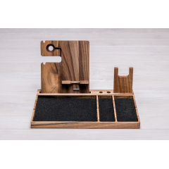 Деревянный органайзер для гаджетов ecoWalnut 310х227х182 мм Лосинівка