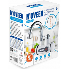 Кран с подогревом воды настенный Noveen IWH150 230х190х167 мм Серебристо-белый Акимовка