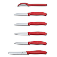 Набор кухонных овощных ножей и овощечистки Victorinox Swiss Classic Paring Set 6 предметов Красный (6.7111.6G) Харьков