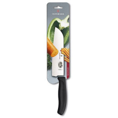 Кухонный нож Victorinox Santoku 17 см Черный (6.8503.17B) Чернівці