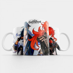 Чашка Fan Girl Кейя и Дилюк Геншин Импакт - Genshin Impact (15729) 330 мл Белый Березнегувате