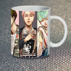 Чашка Fan Girl Группа BTS Bangtan Boys БТС (7080) 330 мл Белый Кропивницький
