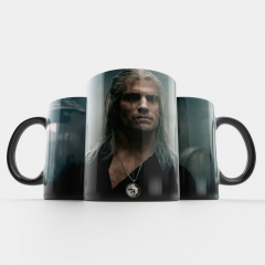 Чашка Fan Girl Ведьмак сериал - The Witcher (15808) 330 мл Черный Надворная