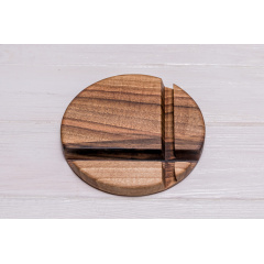 Подставка из дерева на стол для гаджета ecoWalnut 125x125x15 мм Вінниця
