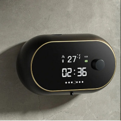 Сенсорный диспенсер настенный дозатор для мыла с часами Zhiya MYX-W2 Black Косів