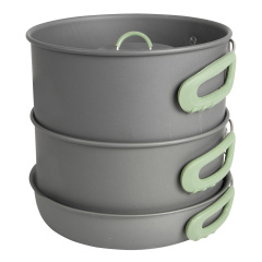 Набор посуды Bo-Camp Explorer XL 4 Pieces Hard Anodized Grey Green 4 шт (2200249) Рівне