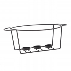 Мармит круглый с подставкой Kamille 3,5 л Черный (KM-6427) Броди