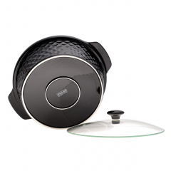 Мармит круглый с подставкой Kamille 3,5 л Черный (KM-6427) Броди