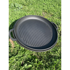 Казан чугунный узбекский WOK с крышкой сковородой-гриль Maysternya 12 л Черный (1809358365) Приморск