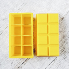 Форма для льда ICE CUBE 5 cm Olin & Olin 8 кубиков желтая с крышкой Калуш