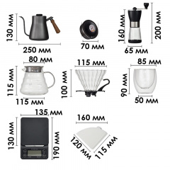 Дорожный кофейный набор Ecocoffee TS-01 Black из 7 предметов Костополь
