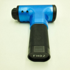 Портативный ручной массажер для тела 4 насадки Fascial Gun HG-320 Синий (SMT194849299) Виноградів
