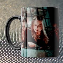 Чашка Fan Girl балкон Друзья - Friends (15784) 330 мл Черный Лубны