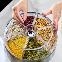 Органайзер OPT-TOP для сыпучих продуктов с дозатором вращающийся на 6 отделений (2104218248) Запоріжжя