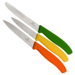 Набор кухонных овощных ножей Victorinox Swiss Classic Paring Set 3 шт Разноцветные (6.7116.31G) Тернополь