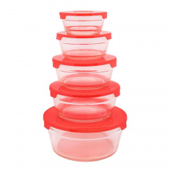 Набор емкостей Hoz Red Cherry 5шт Красный (MPL-0122G) (SK000487) Прилуки