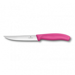 Кухонный нож Victorinox SwissClassic Gourmet для стейка и пиццы 120 мм Розовый (6.7936.12L5) Первомайск