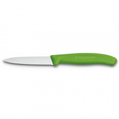 Кухонный нож Victorinox SwissClassic для нарезки 80 мм серрейтор Зеленый (6.7636.L114 ) Київ