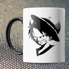 Чашка Fan Girl Луффи Ванпис Большой Куш - One Piece (15719) 330 мл Черный Братське
