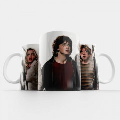 Чашка Fan Girl золотое трио Гарри Поттер - Harry Potter (15734) 330 мл Белый Доманёвка