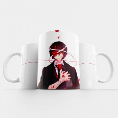 Чашка Fan Girl Великий из Бродячих Псов Дазай - Manga Bungou Stray Dogs (15724) 330 мл Белый Петрове