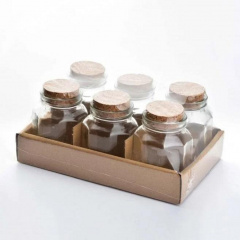 Комплект стеклянных банок Flora Basic Kitchen 6 шт 160 мл прозрачный (SK000275) Ладан