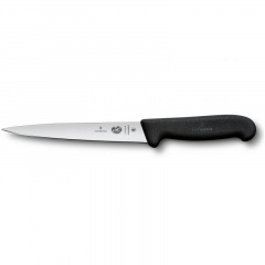 Кухонный нож Victorinox Fibrox Filleting Flex для филе 18 см Черный (5.3703.18) Ладан
