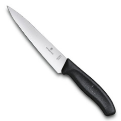 Кухонный нож разделочный Victorinox Swiss Classic Carving 15 см Черный (6.8003.15G) Акимовка