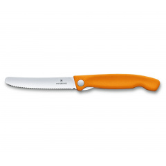 Кухонный нож складной Victorinox SwissClassic Foldable Paring 110 мм Оранжевый (6.7836.F9B) Петрове