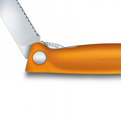 Кухонный нож складной Victorinox SwissClassic Foldable Paring 110 мм Оранжевый (6.7836.F9B) Петрове