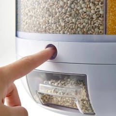 Диспенсер кухонный OPT-TOP поворотный для круп сыпучих и бобовых с 6 отсеками (прозрачно-белый) (2103354309) Васильков