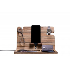 Подставка из дерева для мобильного телефона ecoWalnut 300x223x201 мм Запоріжжя