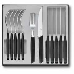 Набор столовых приборов Victorinox Swiss Modern Table Set 12 предметов Черный (6.9093.12W.12) Черновцы