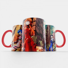 Чашка Fan Girl битва Евангелион - Evangelion (15759) 330 мл Красный Кам'янське