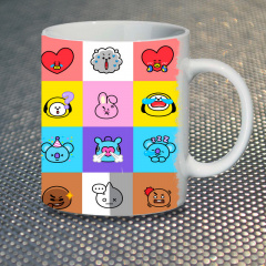 Чашка Fan Girl BT21 BTS Bangtan Boys БТС (7075) 330 мл Белый Боярка