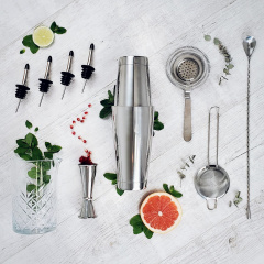 Подарочный набор барного инвентаря Olin&Olin 10 предметов Серебристый (StarterKitS-91001) Кременец